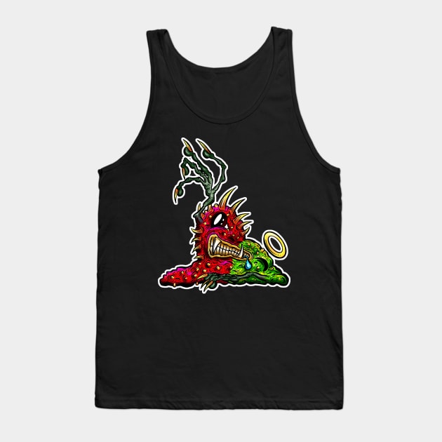 Good Vs Evil Cartoon Imaginary Devil Angel Monster Tank Top by Squeeb Creative